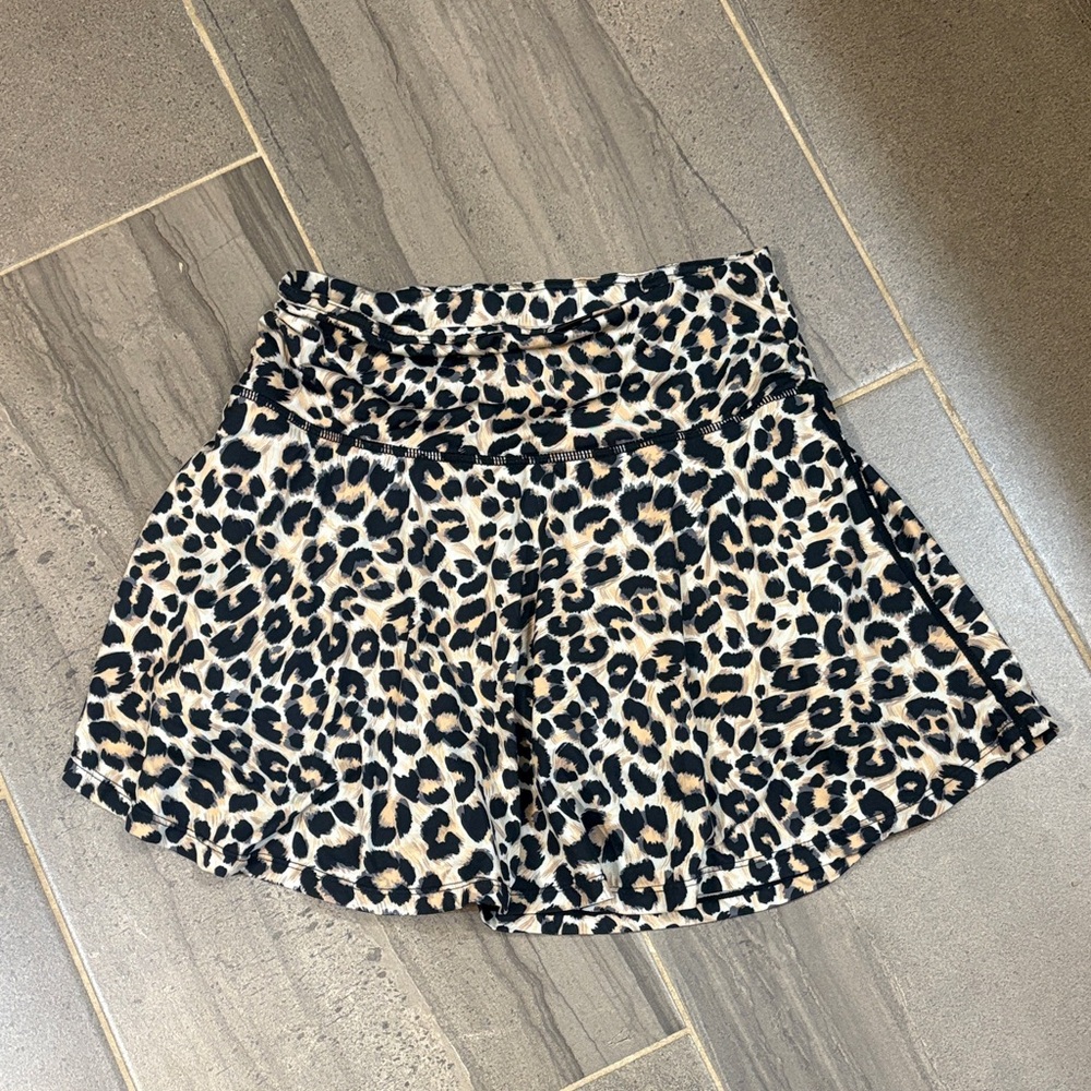 Leopard Print Pickleball Skirt